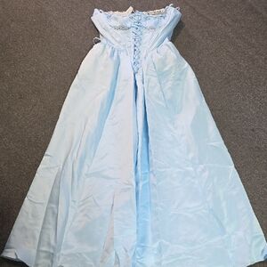 Elegant Light Blue Strapless Dress CINDERELLA